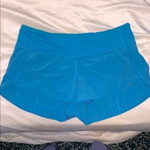 Light blue Lululemon speed short Sz 6